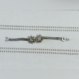Silver Bracelet with Crystal Accents
